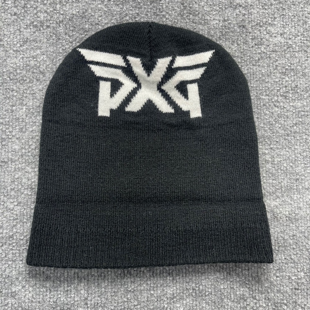 PXG Parsons Xtreme Golf Beanie Hat Black White Logo Knit Skull Cap Mens Womens